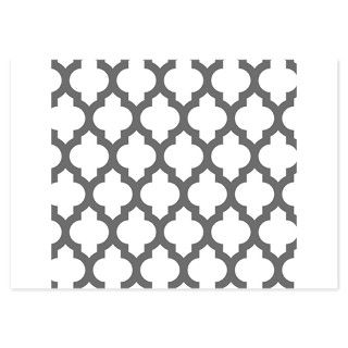 Chic Gifts  Chic Flat Cards  Moroccan Collection   Grey 3.5 x 5 Flat