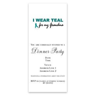 Wear Teal For My Grandma 2 Invitations by Admin_CP2663969