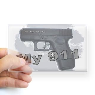 My 911   Glock Sticker (Rectangular) for