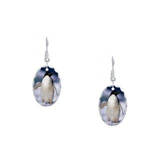 Antarctic Gifts  Antarctic Jewelry  Penguin Earring Oval Charm