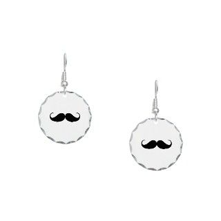 25 Cent Gifts  25 Cent Jewelry  Moustache Earring Circle Charm