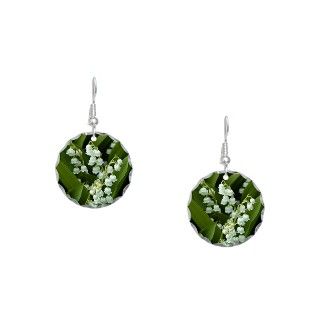 Art Gifts  Art Jewelry  Lily Of The Valley Earring Circle Charm