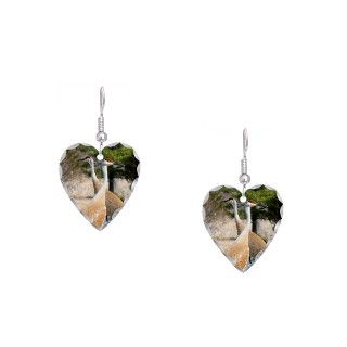 Bird Gifts  Bird Jewelry  Sandhill Crane Earring Heart Charm