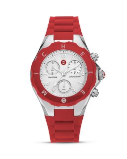 Michele Tahitian Large Red Jelly Bean Watch, 40mm