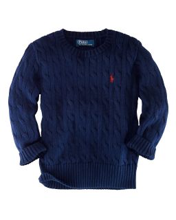 Ralph Lauren Childrenswear Boys Cable Knit Sweater   Sizes 4 7