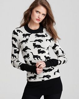 10 Crosby Derek Lam Sweater   Kitty Print Merino Wool
