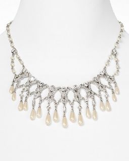 Carolee LUX Art Deco Shower Front Necklace, 14
