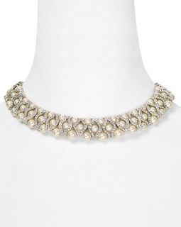 Carolee Crystal and Pearl Collar Necklace, 15