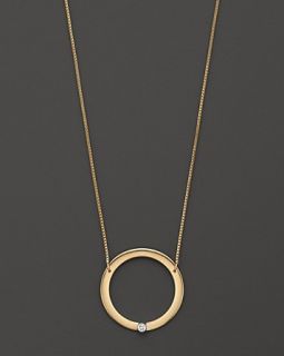 Gold Petite Eternity Necklace with Diamond, 18
