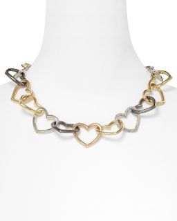 MARC BY MARC JACOBS Jumbled Pavé Heart Necklace, 20