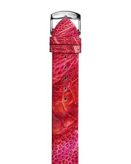 Philip Stein Raspberry Pink Ostrich Leather Watch Strap, 18mm