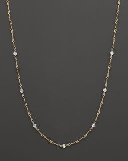 Roberto Coin 18 Kt. Yellow and White Gold Diamond Station Necklace