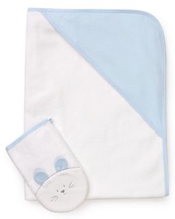 Absorba Infant Boys Rabbit Hooded Towel and Mitt Set   Sizes 0 9