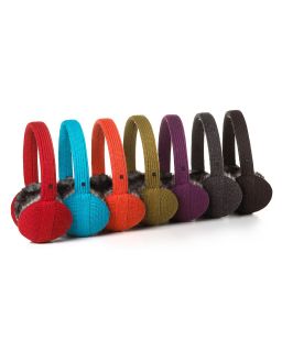 knit earmuffs with cord price $ 29 50 color charcoal heather