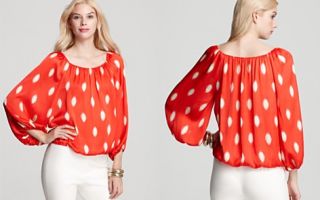 VINCE CAMUTO Water Drops Peasant Blouse_2