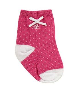 Ralph Lauren Childrenswear Infant Girls Pindot Crew Socks   Sizes 6