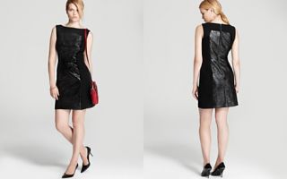 Milly Faux Leather Dress   Nina Crinkle _2