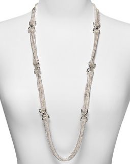 Lauren Station Silver plate Chain Necklace, 34