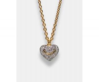 Juicy Couture Puffed Heart Long Pendant Necklace, 36