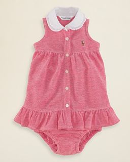 Ralph Lauren Childrenswear Infant Girls Oxford Mesh Dress   Sizes 3 9