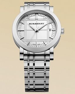 Burberry Classic Round Timepiece with Silver Dial, 38mm