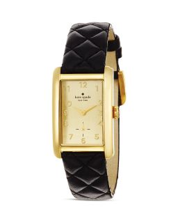 kate spade new york Quilted Black Cooper Grand Strap Watch, 25 x 38mm