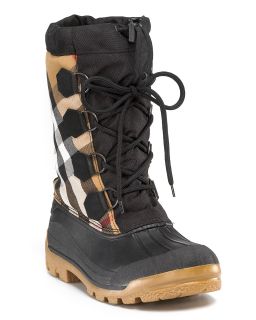 Burberry Lace Up All Weather Boots