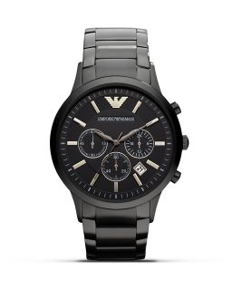 Emporio Armani 316 Stainless Steel Bracelet with Black Dial Watch