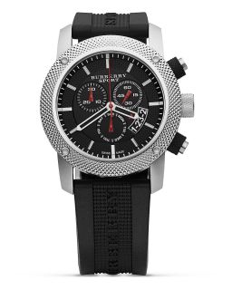 Sport Chronograph Watch with Black Strap, 44 mm