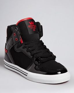 Supra Boys Patent Vaider High Top Sneakers   Sizes 11 12 Toddler; 13