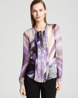 Armani Collezioni Blouse   Abstract Lily with Bow Tie