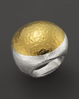 Gurhan 24K Yellow Gold and Sterling Silver Dome Ring