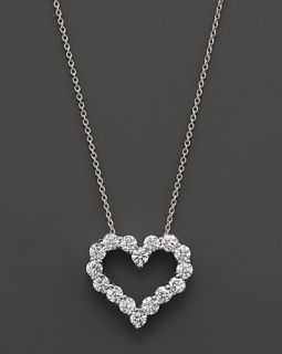 Heart Necklace in 14K White Gold, .50 ct. t.w.