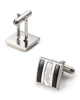 framed onyx mother of pearl cufflinks price $ 55 00 color silver black