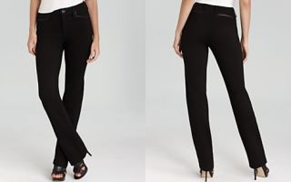 Not Your Daughters Jeans Petites Ryan Straight Jeans with Leather