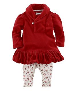 Ralph Lauren Childrenswear Infant Girls Velour Tunic & Floral
