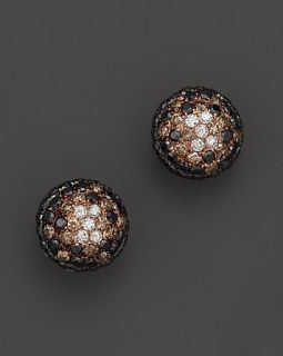 Brown Diamond Earrings in 14K Rose Gold, .70 ct.tw.