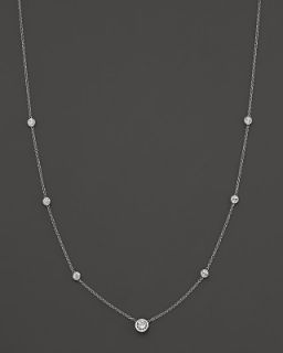 Diamond Station Necklace in 18K White Gold, 1.0 ct. t.w.
