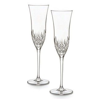 Waterford Crystal Lismore Essence Boxed Champagne Flutes, Pair
