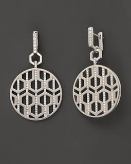 India Hicks Hicks On Hicks Diamond Circle Drop Earrings In Sterling