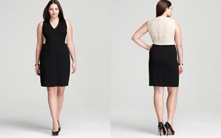 DKNYC Plus Sleevelees Dress with Lace Sides_2