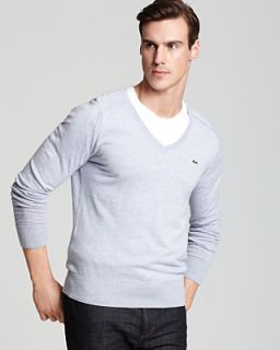 Lacoste Cotton Cashmere V Neck Sweatshirt