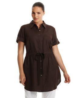 Lafayette 148 New York Plus Linen Drawstring Tunic