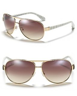 MARC BY MARC JACOBS Metal Aviator Sunglasses with Plastic Temple