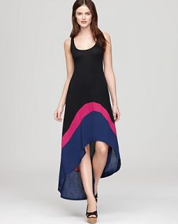 akiko dress color block high low price $ 170 00 color obsidian viola