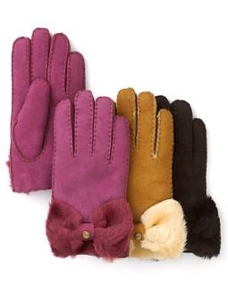ugg australia classic bow shorty gloves price $ 160 00 color black