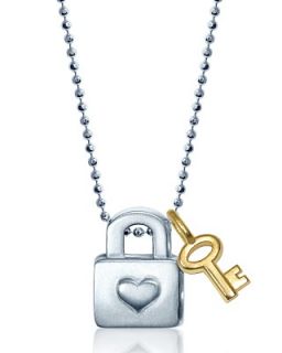 Alex Woo Little Princess Lock & Mini Key Necklace, 16