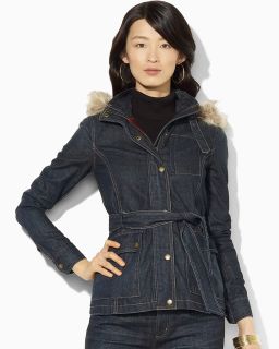 lauren ralph lauren denim belted jacket orig $ 199 00 sale $ 99 50