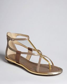 brian atwood flat sandals caswell price $ 225 00 color bronze multi