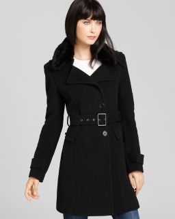 belted trench with fur collar orig $ 630 00 was $ 252 00 214 20